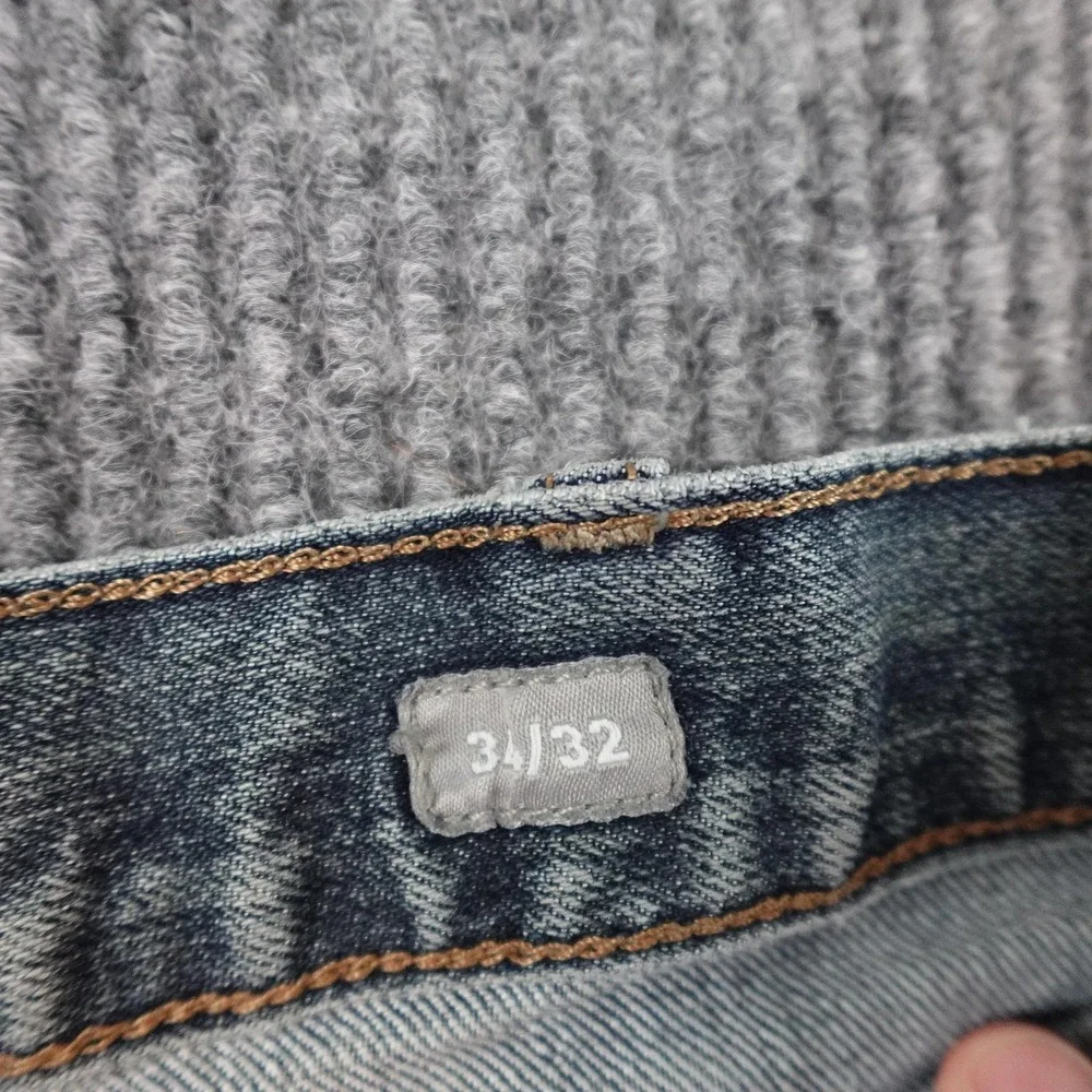 Ariat Rebar M5 Straight Jeans Mens 34x32 (32x30) Blue Distressed Denim Workwear